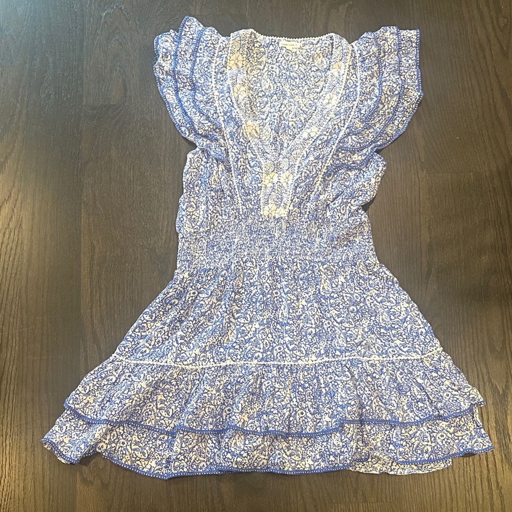 Poupette St. Barth Blue and White Floral Dress